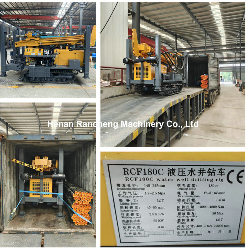 180m Deep Rock RCF180C Crawler Przenoszący wielofunkcyjny wodociąg wiertniczy w magazynie