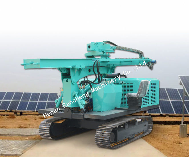 Praca podłoża Photovoltaic Hydraulic Crawler Solar Pile Driver RC240Y Hydraulic Ramming Solar Pile Machine