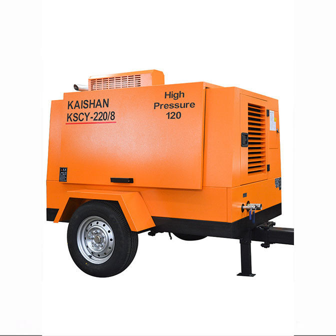 Kaishan Kscy-220/8 55kw 75HP Diesel napędzany przenośny sprężar powietrza śrubowy