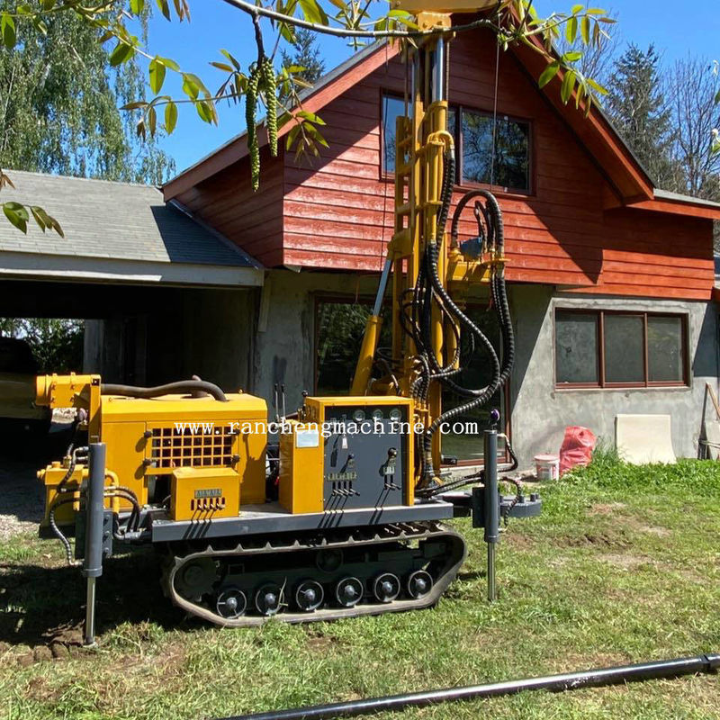 Wysoka wydajność wiercenia 150 m głębokości Diesel Hydraulic Drilling Rig Mountain And Rock Water Well Drilling Rig Machine