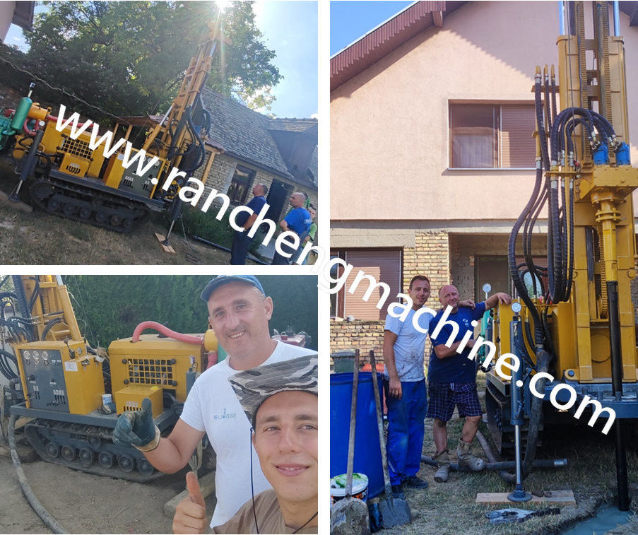 Wysoka wydajność wiercenia 150 m głębokości Diesel Hydraulic Drilling Rig Mountain And Rock Water Well Drilling Rig Machine