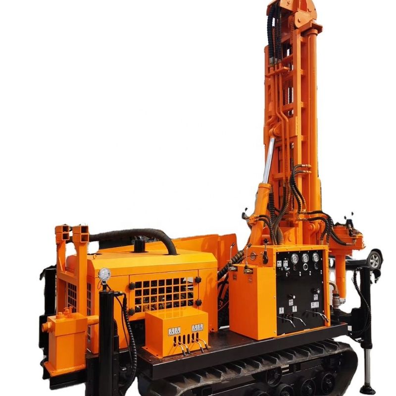 Wysoka wydajność wiercenia 150 m głębokości Diesel Hydraulic Drilling Rig Mountain And Rock Water Well Drilling Rig Machine