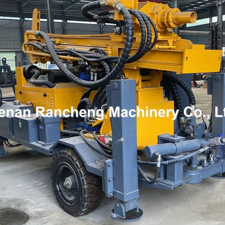 220m 65KW Quanchai Motor Koło zamontowane wodociąg wiertniczy z siłą podnoszącą 13T
