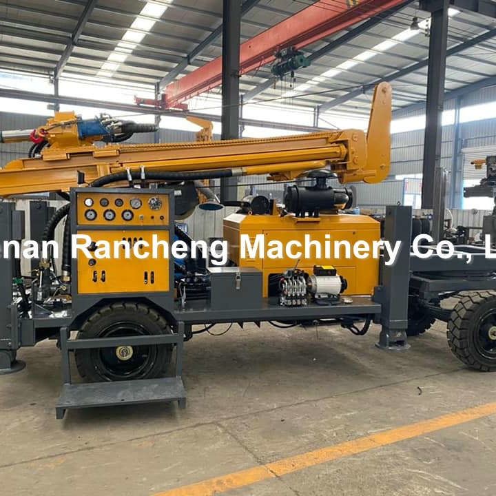 220m 65KW Quanchai Motor Koło zamontowane wodociąg wiertniczy z siłą podnoszącą 13T