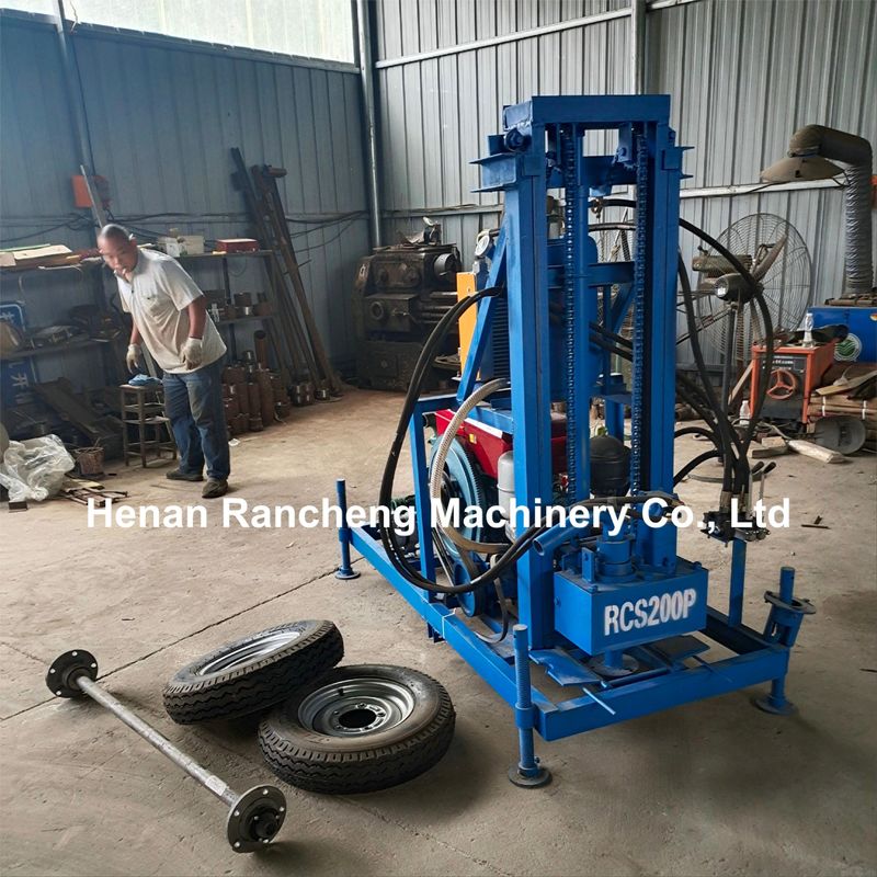 150m DTH Hydraulic Water Well Drilling Rig Maszyna przenośna przyczepa pneumatyczna