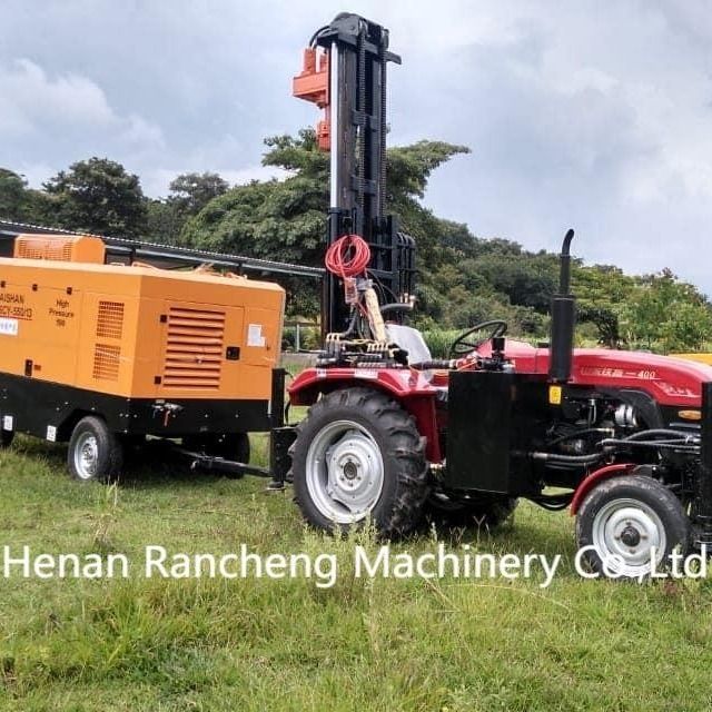 Traktor, czterokołowe, silne urządzenie wiertnicze na 200/260m, 254mm wiertnicze.