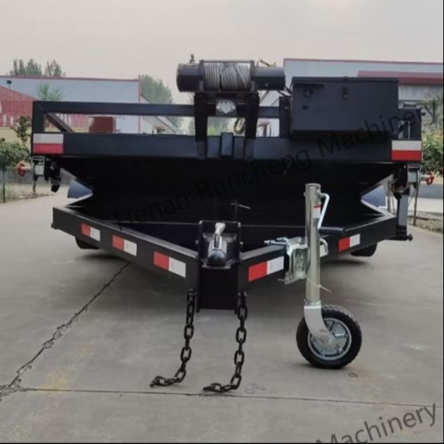 5t 5m*2,2m Platform Truck Semi Trailer Axle For Cargo Transport