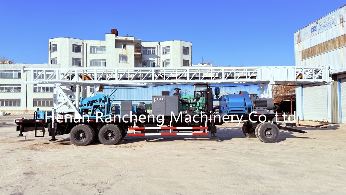 Trailer Water Well Driling Rig With 132KW Cummins Diesel Engine For 600m Water Drilling