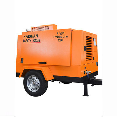 Kaishan Kscy-220/8 55kw 75HP Diesel napędzany przenośny sprężar powietrza śrubowy