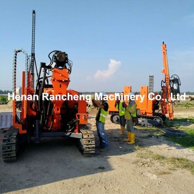 20 - 100m Depth Crawler Hydraulic Solar Pile Driver With 7000N.M Torque