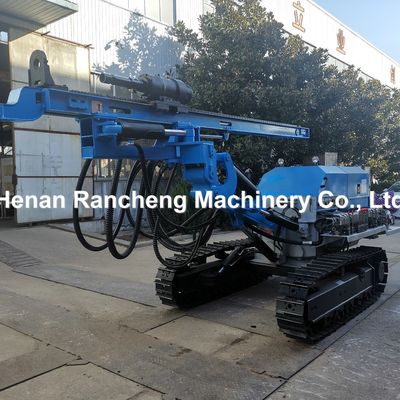 60-80m Głębokość Crawler Hydraulic DTH Drilling Rig Zarówno wiertnicze wiertnicze, jak i ramming