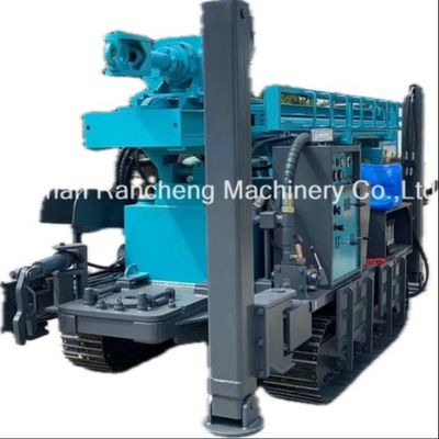 350m Głębokość wiercenia Gumowe gąsienice ścieżki wodociągowe Rury wiertnicze Well Drilling Rig Pneumatyczne gumowe Crawler Drilling Rig