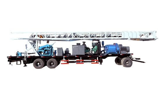 Trailer Water Well Driling Rig With 132KW Cummins Diesel Engine For 600m Water Drilling